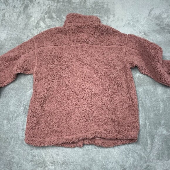 32 Degrees Heat M/L Womens Sherpa Button-Up Jacket Rose Pink a0485 - Picture 8 of 9